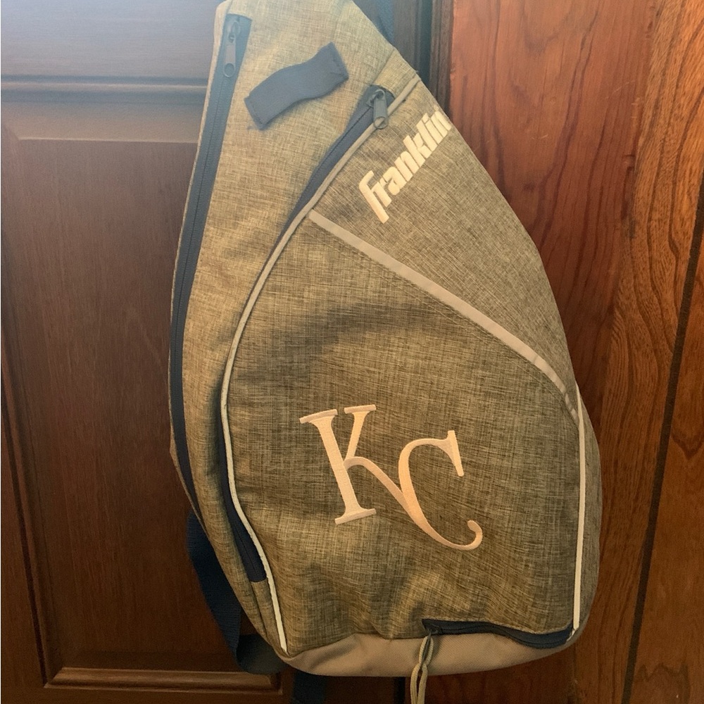 Franklin Gray and Blue Sling Backpack for Men